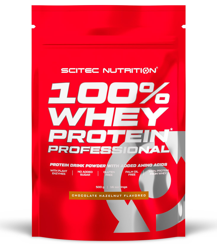 Протеин сывороточный Scitec Nutrition 100% Whey Protein Professional 500 г шоколад-фундук  #1