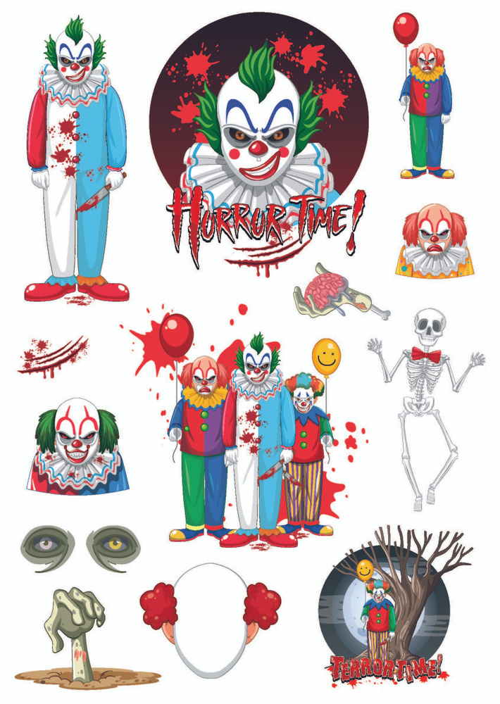 Наклейки-стикеры на листе А4, Клоун, Art and Play - купить с доставкой ...