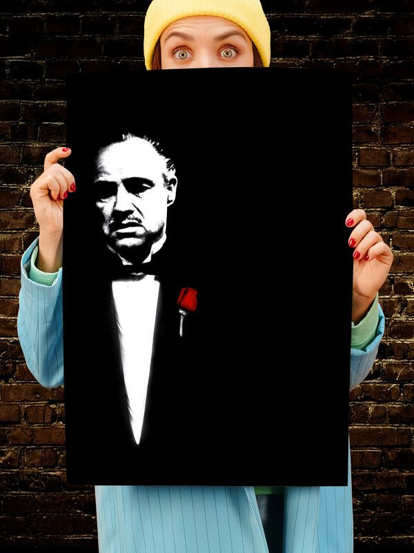 Постер интерьерный Крестный Отец, 70х46 см. Матовый яркий. The Godfather  #1