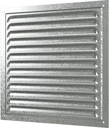 Решетка вентиляционная вытяжная стальная с оцинкованным покрытием 125х125  #1