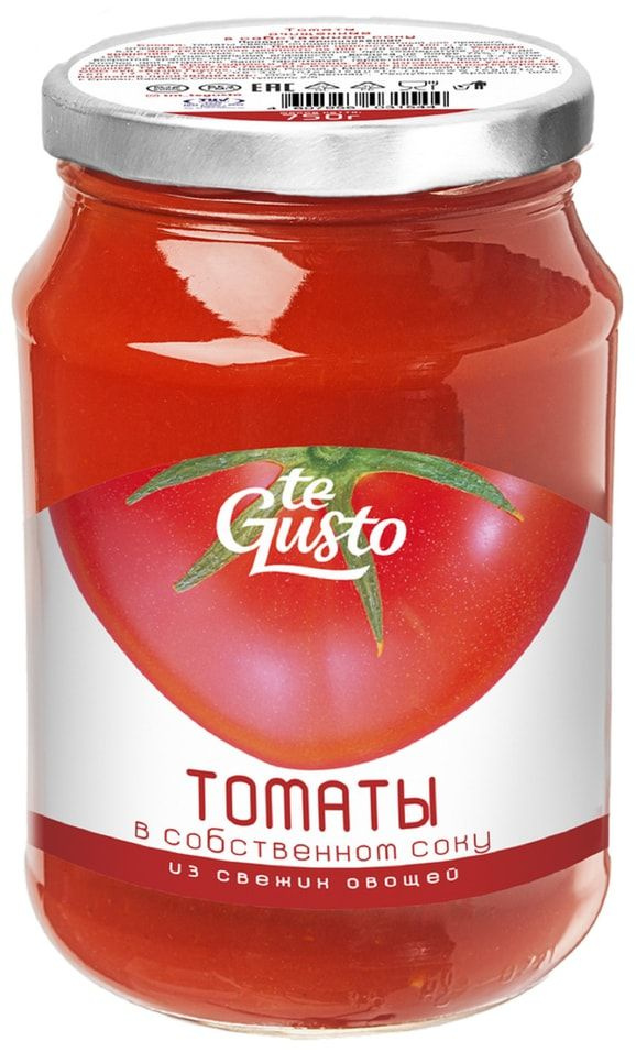 Томаты Te Gusto в собственном соку 750г - купить с доставкой по ...