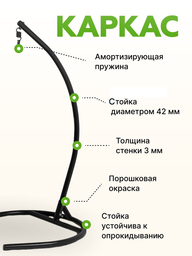 Каркас для подвесного кресла металлический