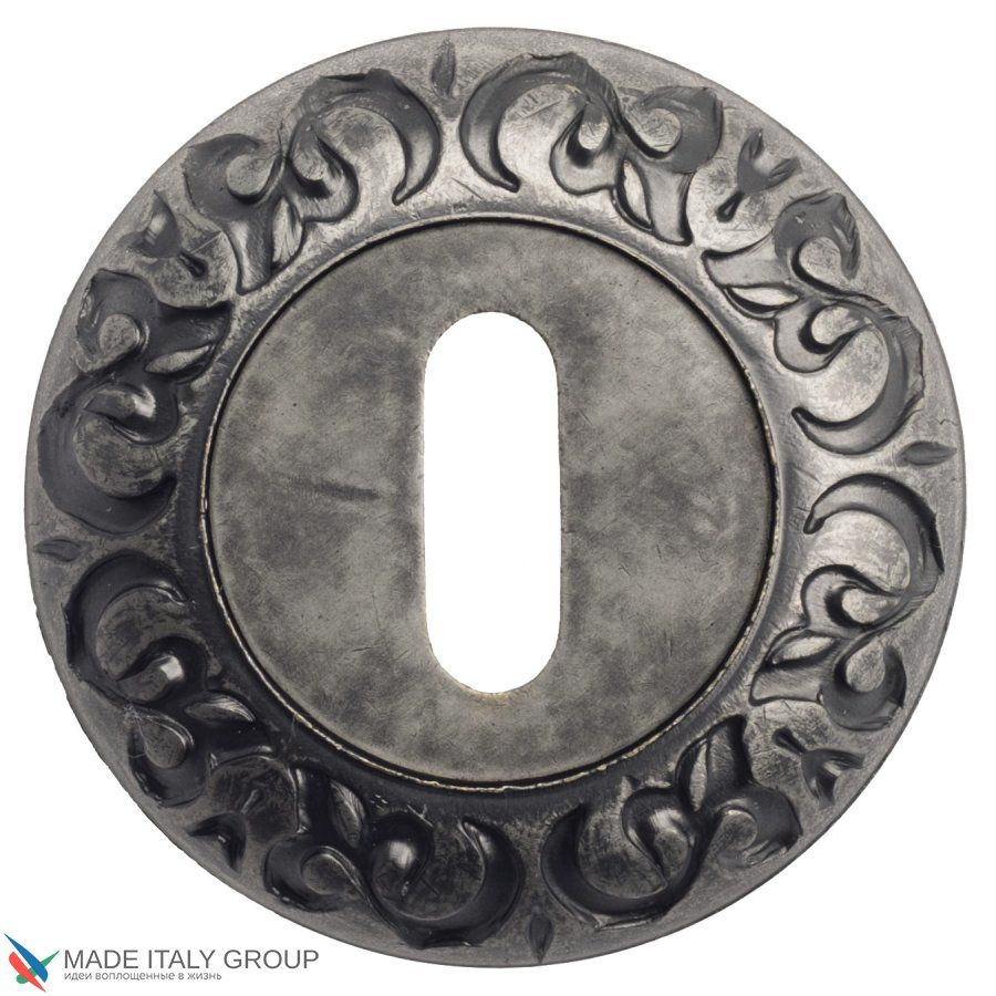 Накладка дверная под ключ буратино Venezia KEY-1 D4 античное серебро (2шт.)  #1