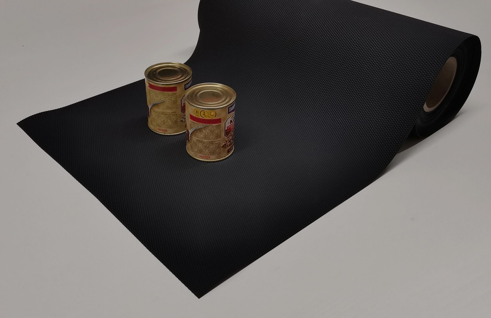 Противоскользящий мат (коврик), рулон 3,0 м, черный, рисунок призма , Agoform, Германия  #1