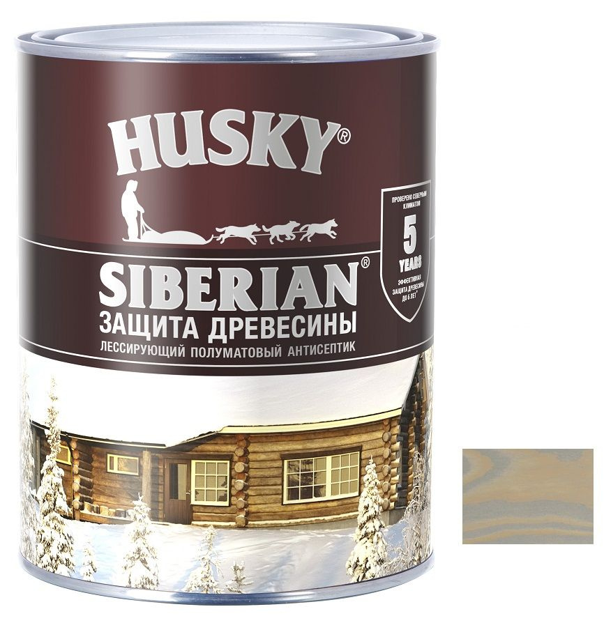Пропитка для дерева Husky Siberian полуматовая, антик 0,9 л #1
