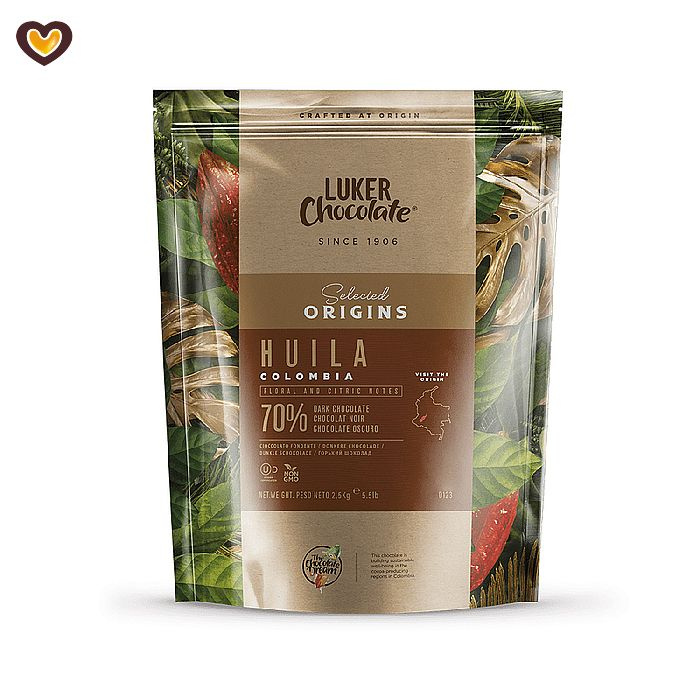 Шоколад горький LUKER Huila 70%, пак 2,5 кг (ЛУКЕР, Колумбия, Fino-de-Aroma, Bean-to-bar) #1