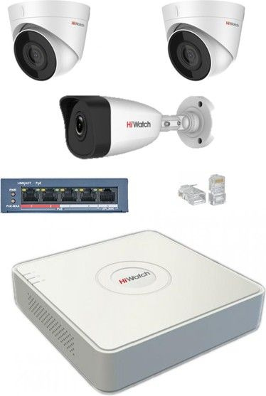 Комплект видеонаблюдения HiWatch iSelection StartSet-I4Ch2 1920x1080 #1