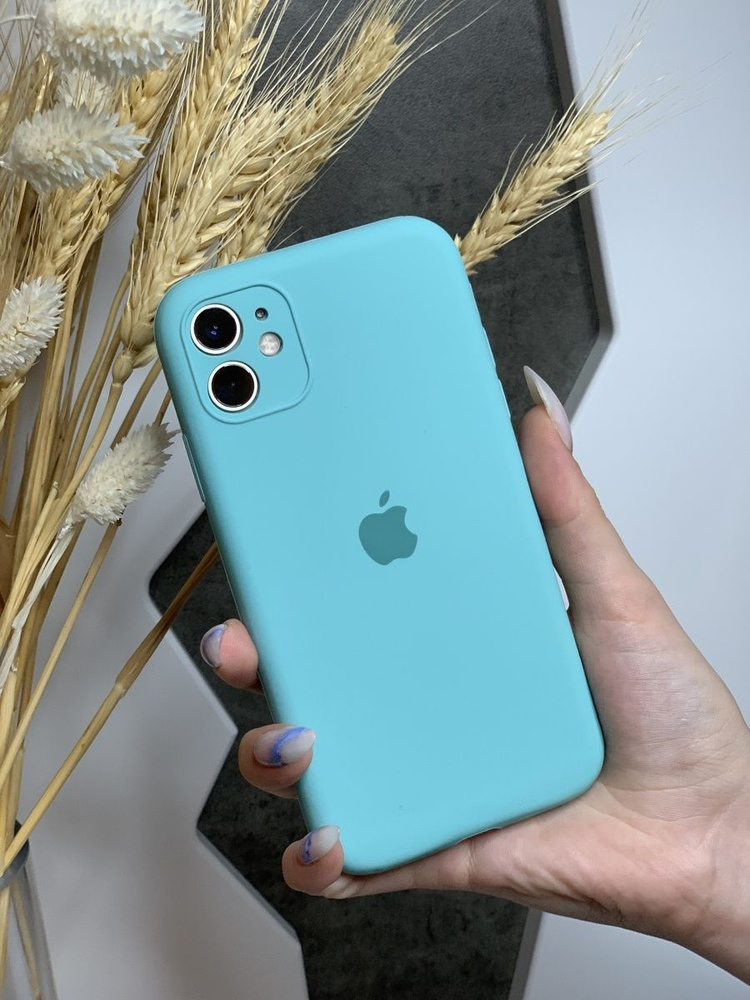 Силиконовый чехол на Айфон 11 с защитой камеры / чехол на iphone 11 ...