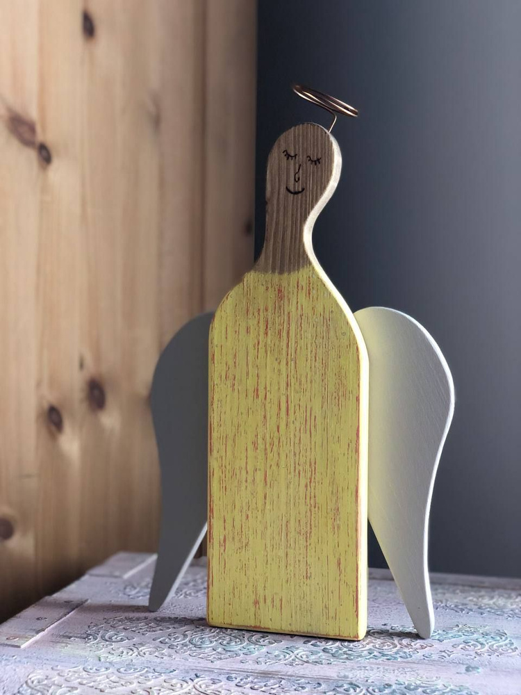 Фигурка декоративная Ангел деревянный арт 3693692 - купить по низким ...