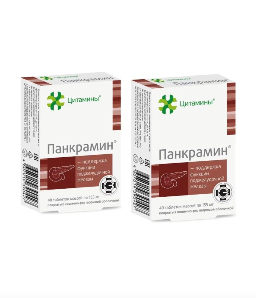 Панкрамин БАД для ускорения восстановления функций поджелудочной железы при  хроническом панкреатите, сахарном диабете, нарушении пищеварения, 40 штук  по 155 мг - 2 упаковки - купить с доставкой по выгодным ценам в  интернет-магазине OZON (847183291)