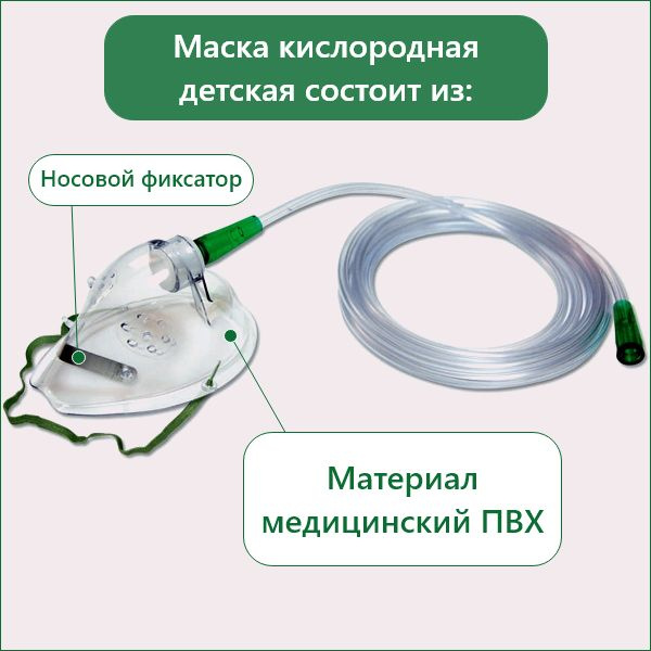 Маска кислородная детская - купить с доставкой по выгодным ценам в ...