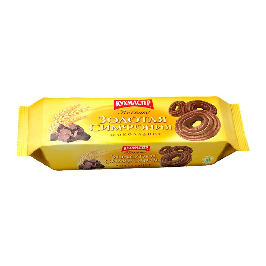 Печенье Кухмастер Золотая симфония шоколадное 230гр #1