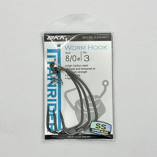 BKK TITAN WORM HOOK (9006) #3/0