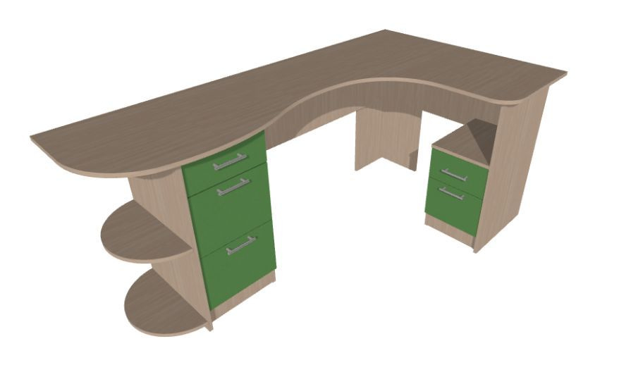 Стол письменный офисный большой угловой