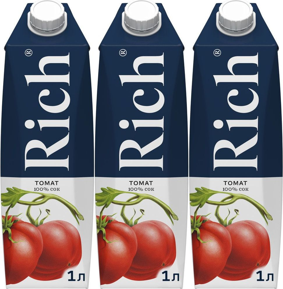 Сок Rich томатный восстановленный, комплект: 3 упаковки по 1 л  #1