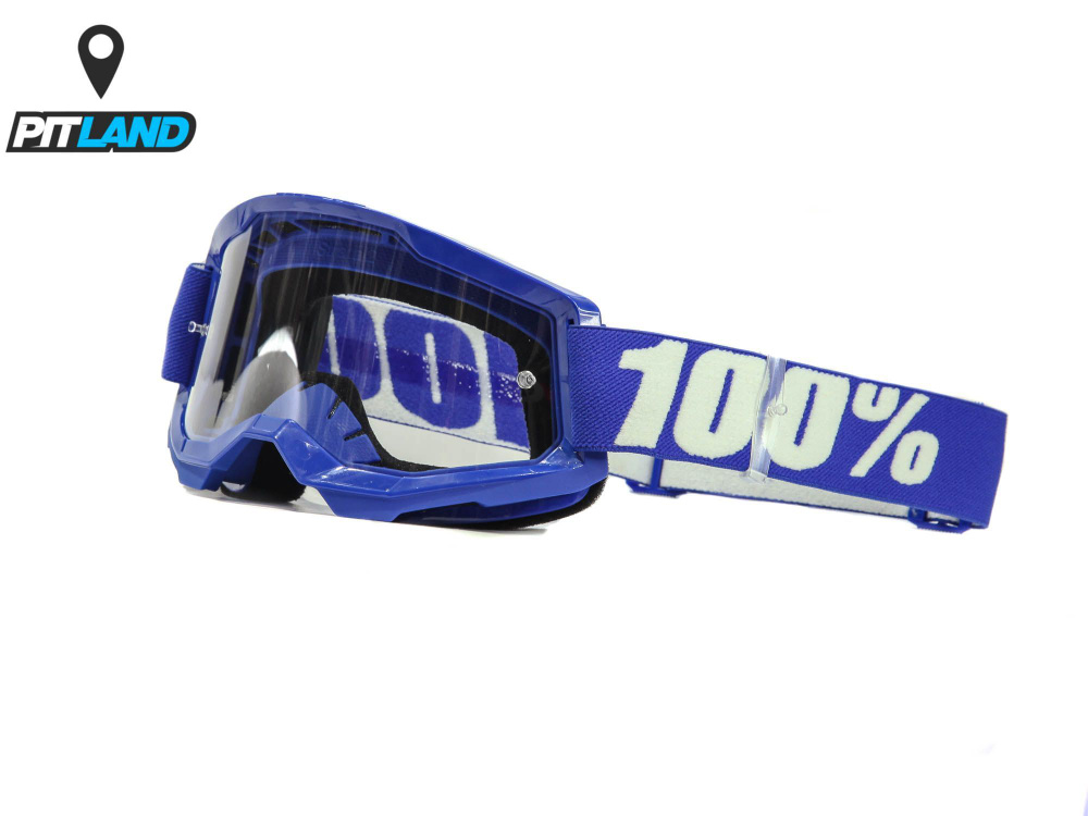 Кроссовые очки 100% Strata 2 Goggle Blue / Clear Lens - купить по ...