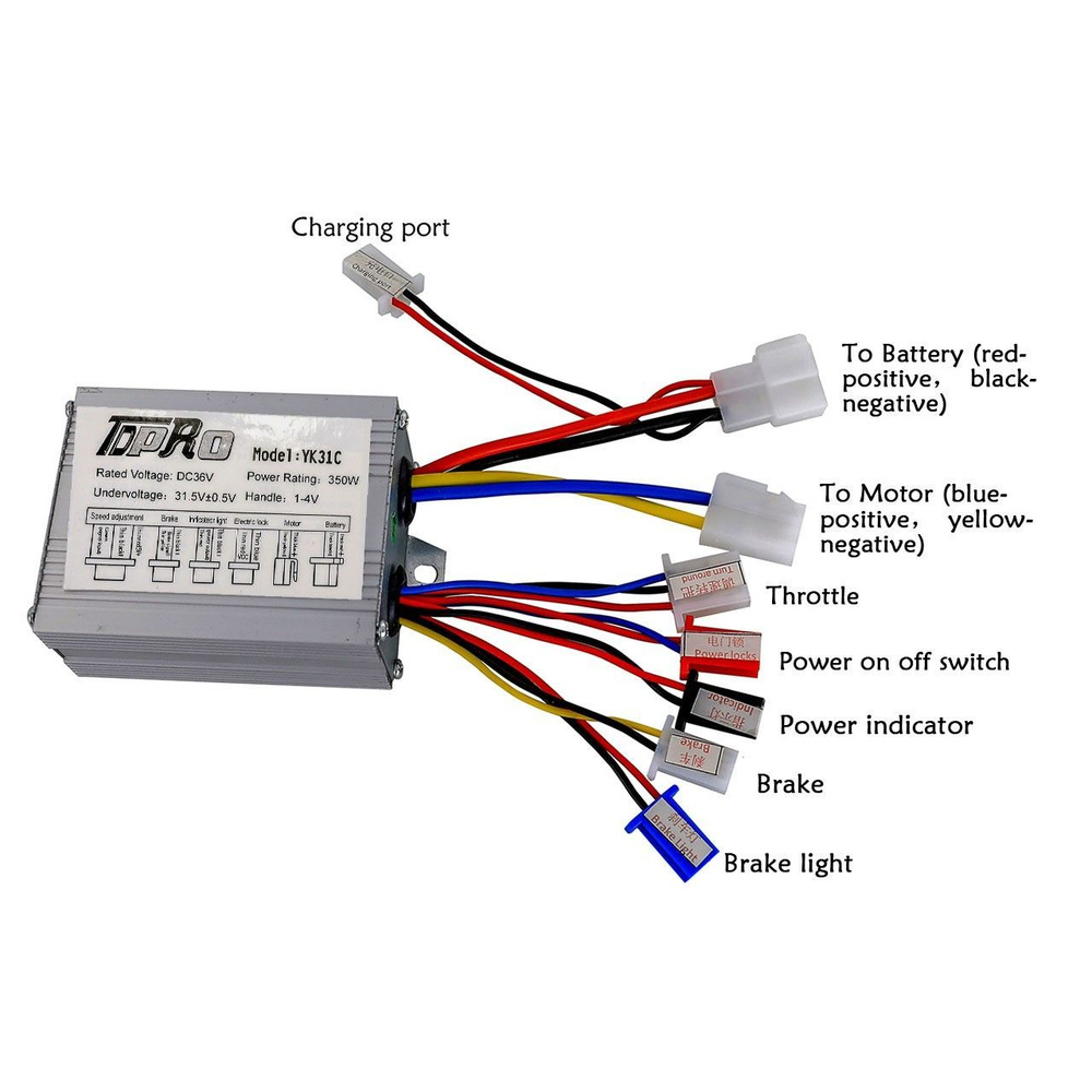 Регулятор скорости щеточного двигателя 36 В 500 Вт для электрических скутеров, электронного велосипеда, #1