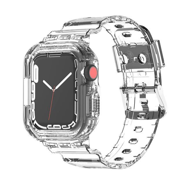 Ремешок для Apple Watch 44/45 mm с защитным бампером Clear #1
