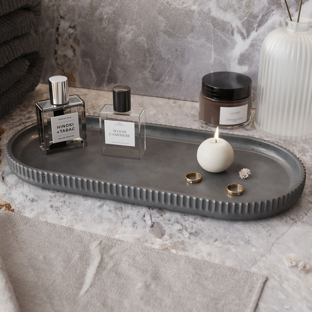 Декоративный поднос, подставка в ванную, органайзер для косметики и ...