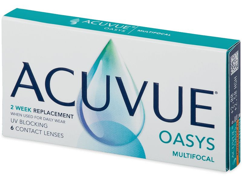 Мультифокальные линзы ACUVUE Oasys Multifocal 6 линз R 8.4 SPH +6.00 Аддидация LOW (от +0,75 D до +1,25 #1