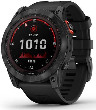 Умные часы Garmin Fenix 7X Solar, серый с черным ремешком #1