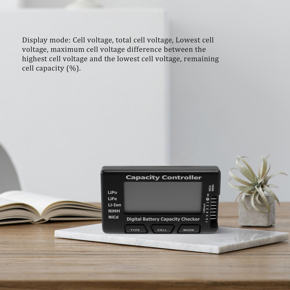 Цифровой прибор для проверки емкости аккумулятора RC-7 LiPo LiFe Li-ion ...