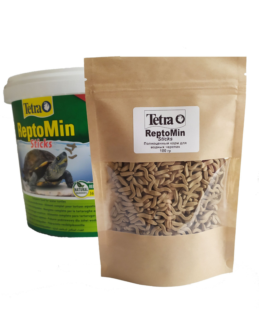 Tetra Reptomin Sticks 100 гр / 250 мл (палочки) корм для водных черепах  #1