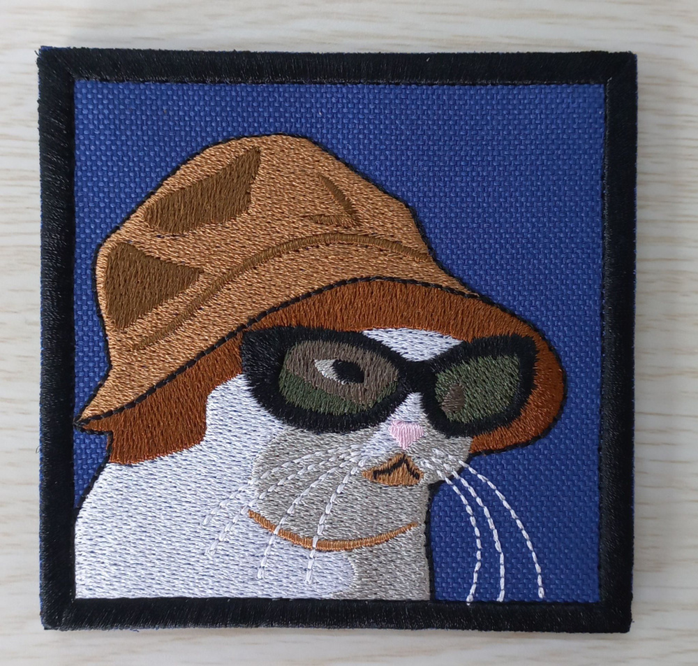 Патч текстильный Аниме КОТ В ПАНАМЕ 95-95мм. - купить с доставкой по ...