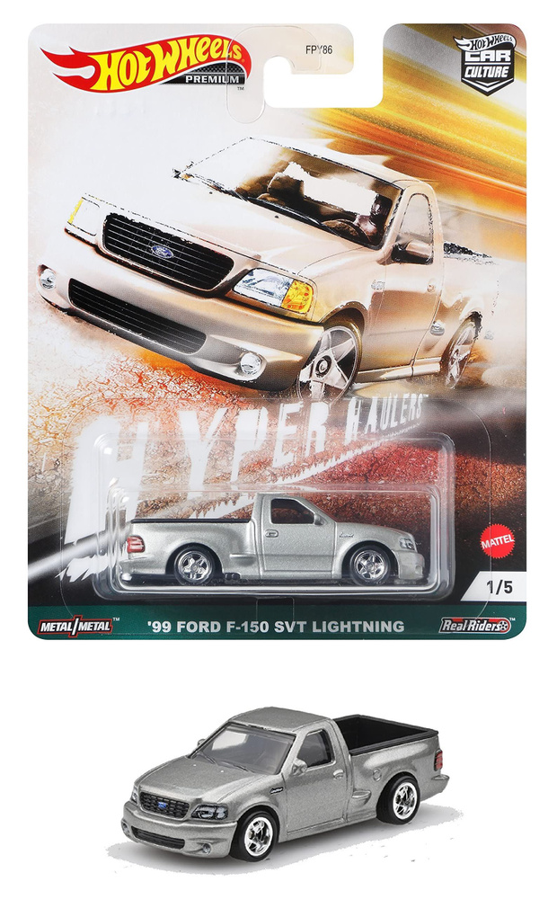 Машинка коллекционная Mattel Hot Wheels Premium Car Culture: FPY86 99 FORD F-150 SVT LIGHTNING  #1