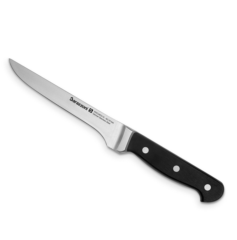 Нож кухонный филейный, обвалочный Barazzoni Knives Boning, длина лезвия 15 см, нержавеющая хромовая сталь, #1