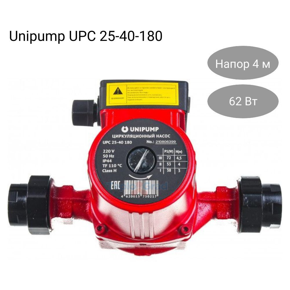 Циркуляционный насос UPС 25-40 180, 230 л/мин - купить по выгодной цене ...
