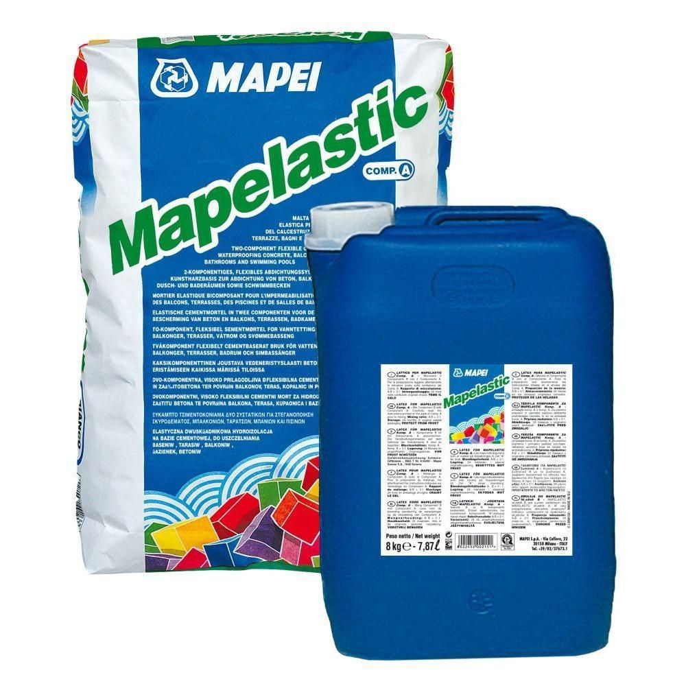 Mapei Mapelastic/Мапей Мапеластик,комплект 32 кг,(А+В),двухкомпонентная гидроизоляция  #1