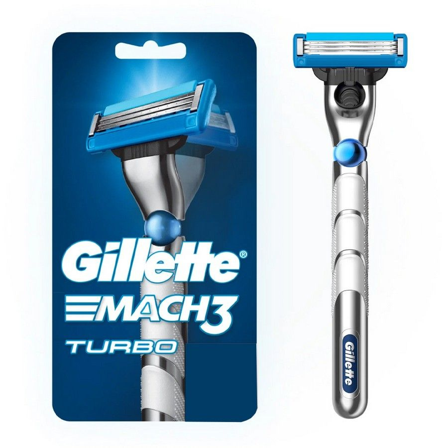 Бритвенный станок Gillette Mach3 Turbo 3D, 2 сменные кассеты #1