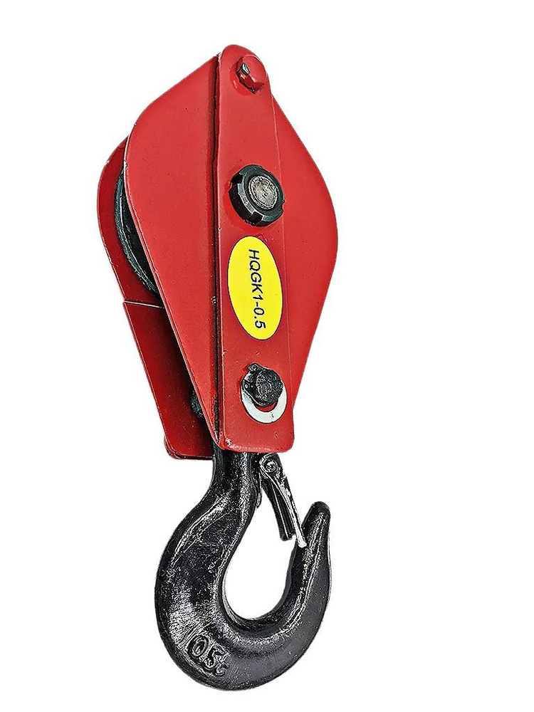 Такелажный блок с крюком HQGK 1-2 (1 ролик, 0.5 тонн), ТОПАВТО (TOPAUTO ...