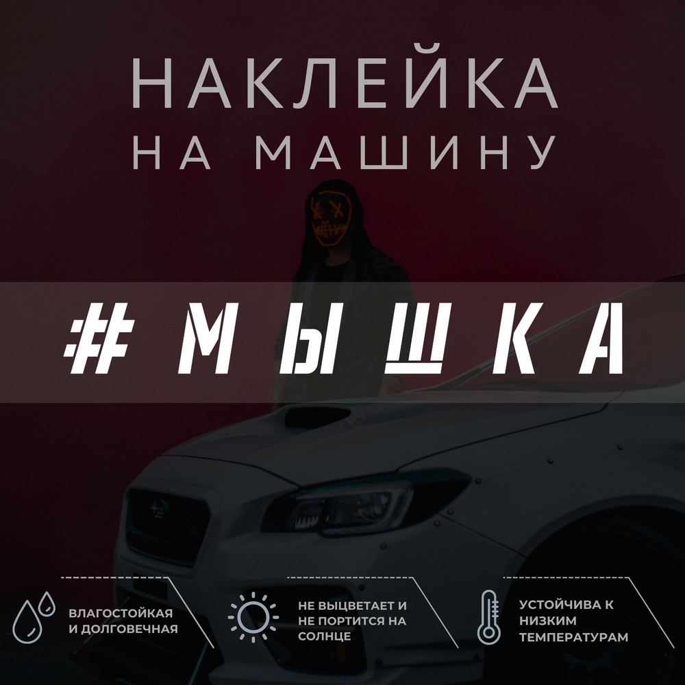 Виниловая наклейка на авто - Мышка