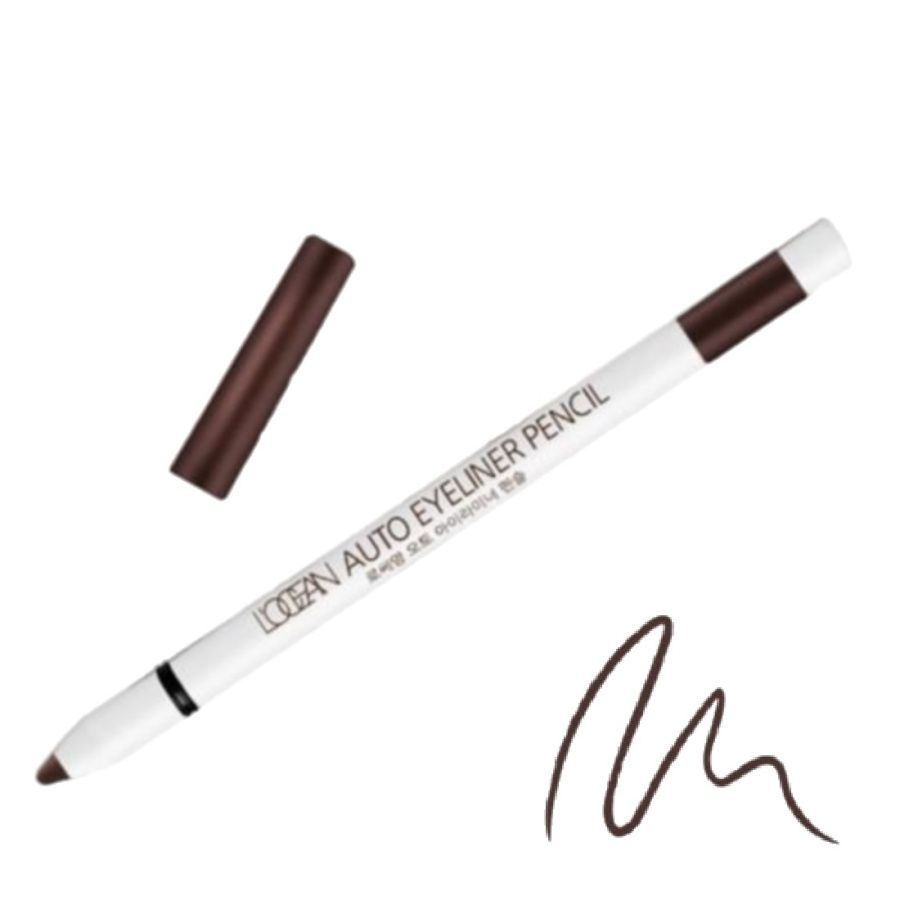 L ocean Водостойкий автоматический карандаш для глаз / Auto Eyeliner Pencil #03, Soft Brown, 0,5 г  #1
