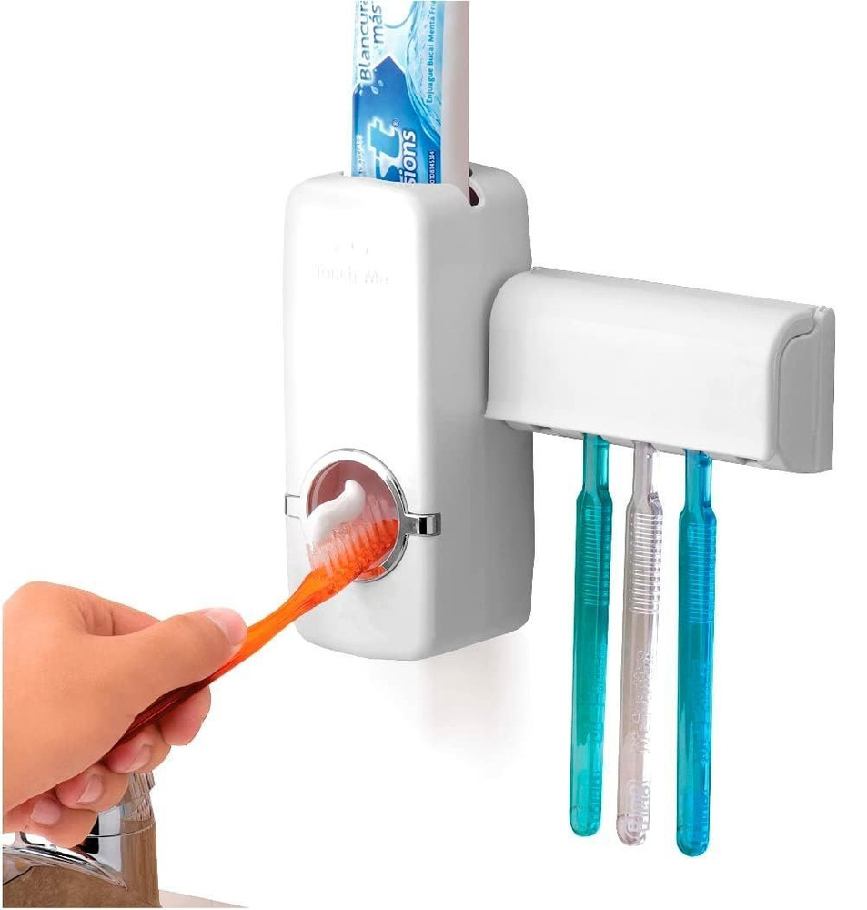 Дозатор для зубной пасты. Настенный держатель для зубных щеток .
