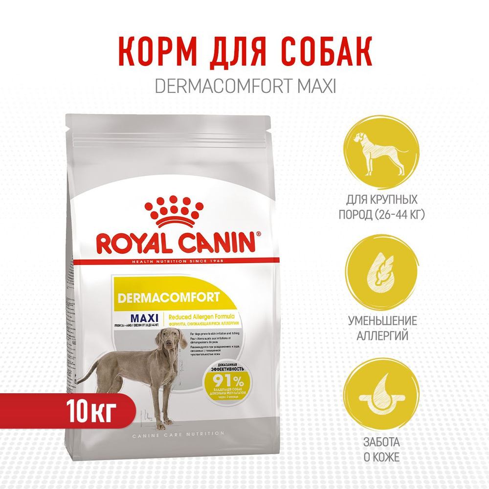 Royal Canin Maxi Dermacomfort сухой корм для взрослых собак крупных ...