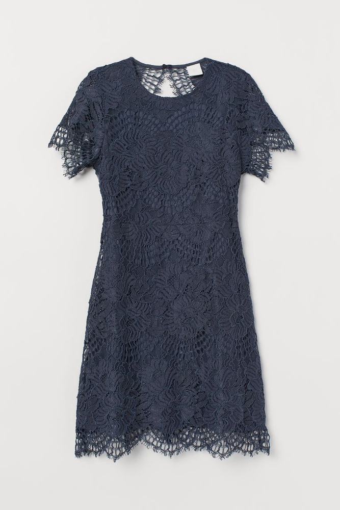 Платье H&M, цвет: темно-синий. 0685944002. Размер 36 (42), Женский, На ...