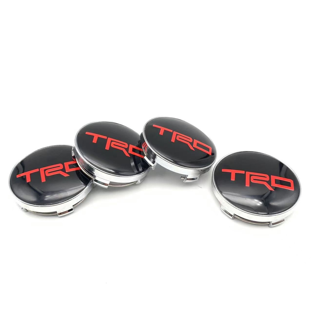 Колпачки заглушки на литые диски Тойота TRD 60/56/10, 4 штук Чёрный ...