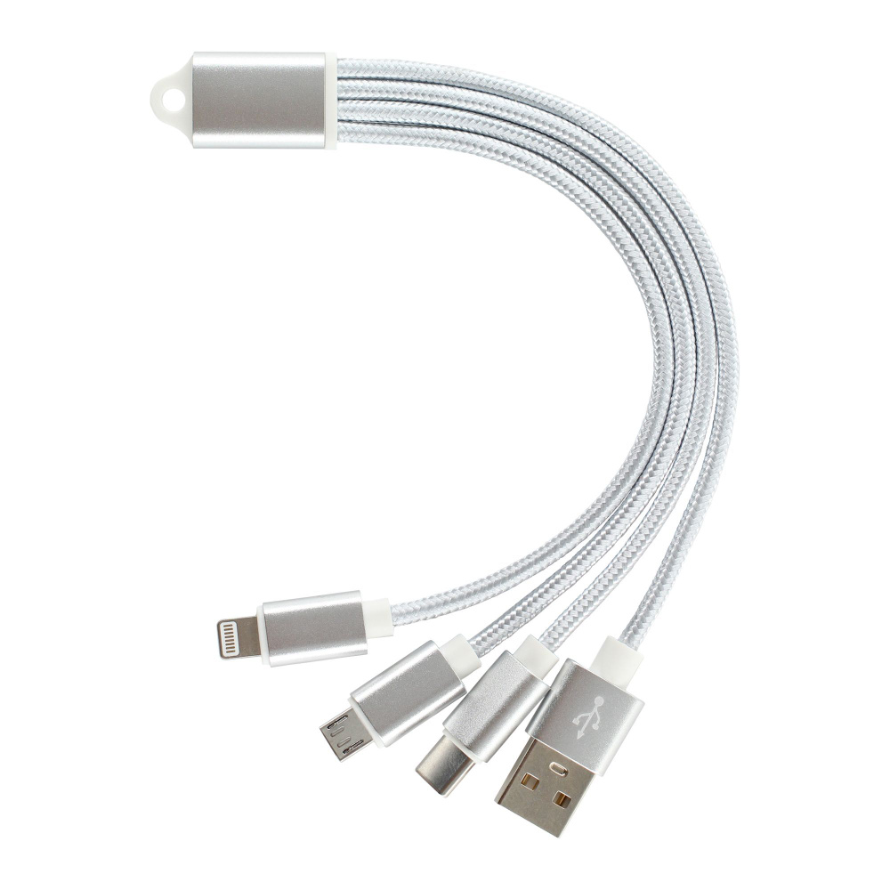 Кабель microUSB, USB Jamme Короткий кабель 3 в 1 для быстрой зарядки и ...