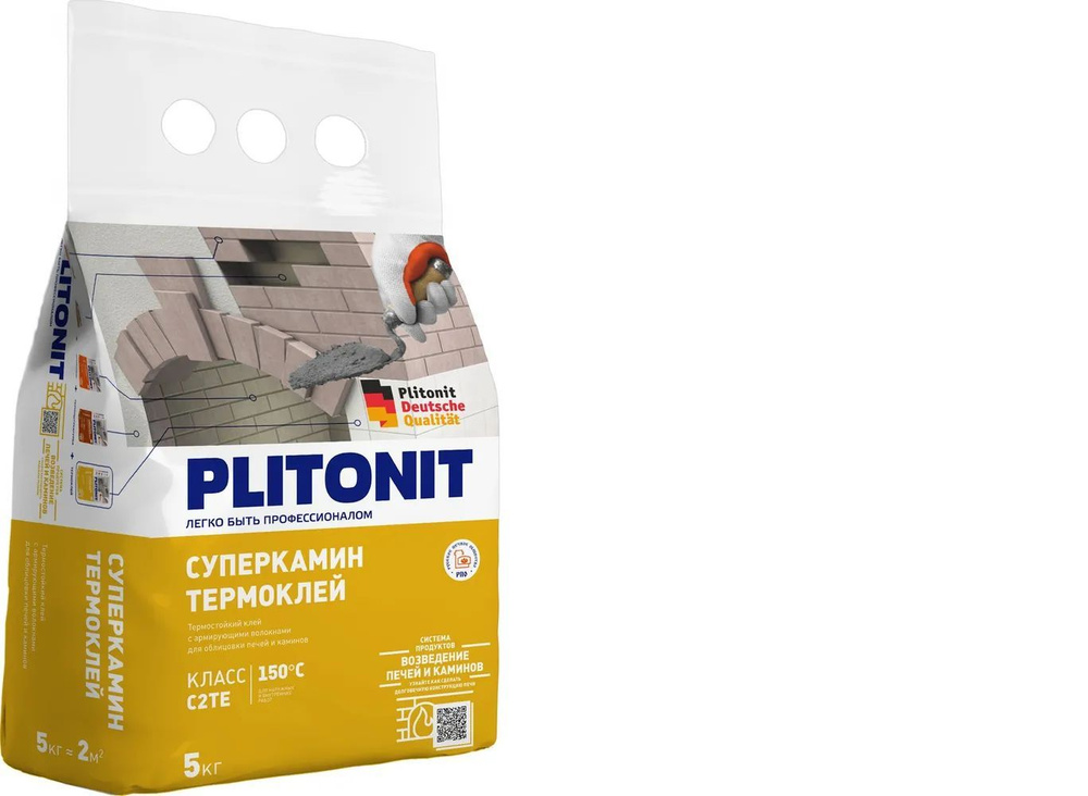 Plitonit Клей для плитки СуперКамин ТермоКлей -5 кг 5 кг #1