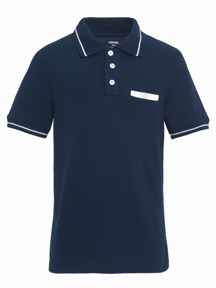 Поло Repost, размер 134, цвет темно-синий, 100% хлопок - купить по ...