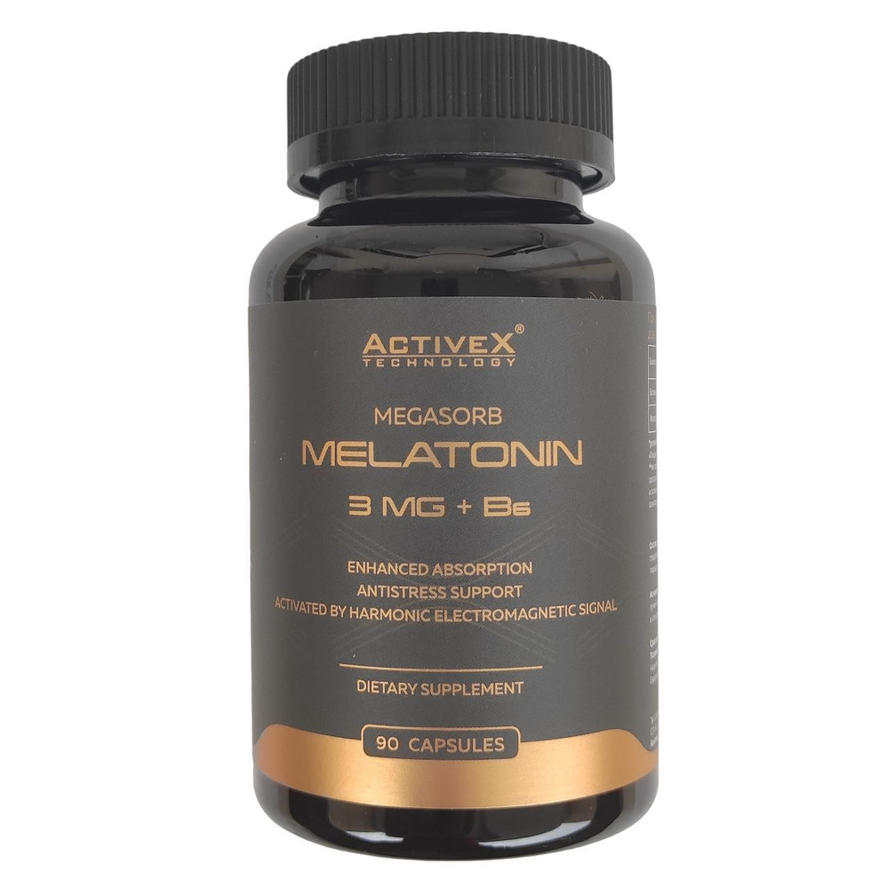 Активированные витамины ActiveX MEGASORB Мелатонин 3 mg + В6, 90 капсул  #1