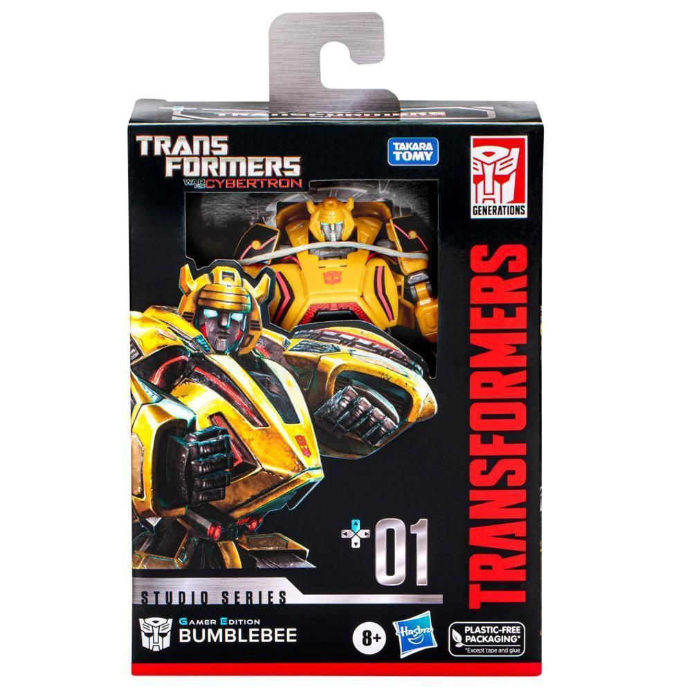 Трансформеры игрушки Hasbro Studio Series Deluxe Transformers: War for  Cybertron 01 Gamer Edition Bumblebee (11.5cm) F7235