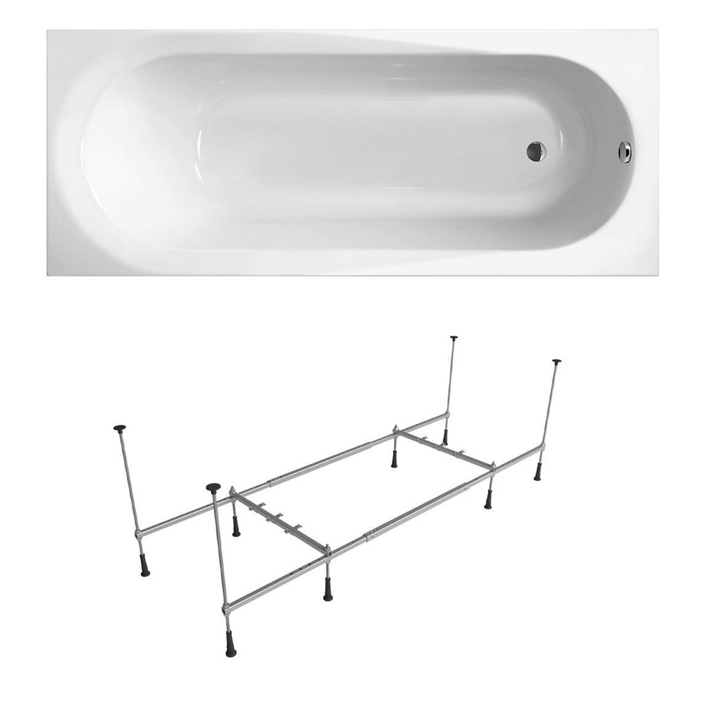 Ванна акриловая 170х70 с каркасом Lavinia Boho Biore S1-35010070 в наборе 2 в 1: прямоугольная ванна #1