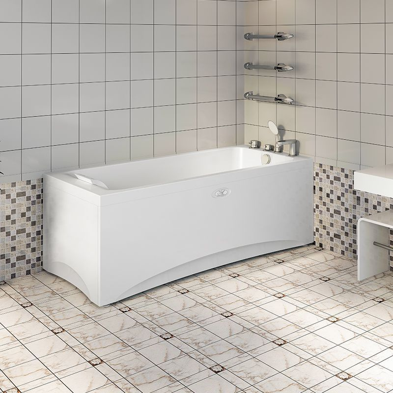 Акриловая ванна Радомир Агата 150х70, металлический каркас, фронтальная панель, слив перелив с сифоном #1