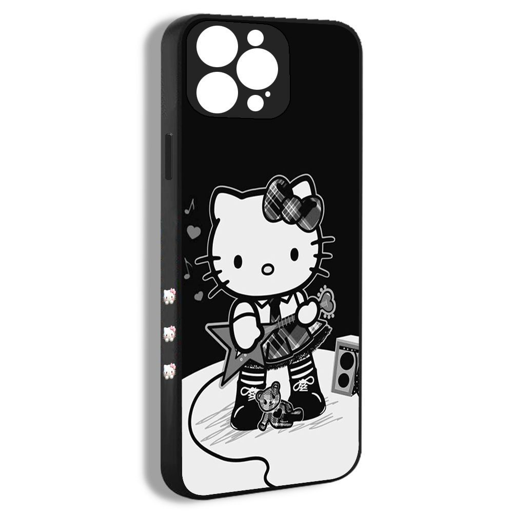 чехол для смартфона Подходит для iPhone 14 Pro Max Hello Kitty милый  котенок арт Рок эстетика HVA24 - купить с доставкой по выгодным ценам в  интернет-магазине OZON (1166536770)