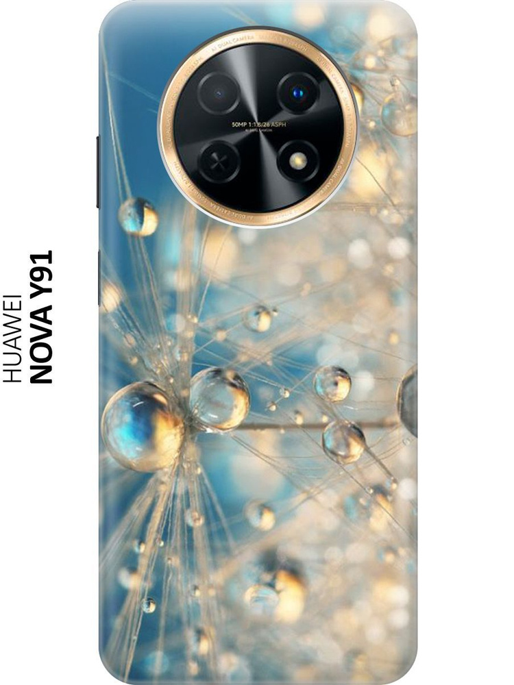 Силиконовый чехол Одуванчик в капельках на Huawei nova Y91 / Хуавей ...