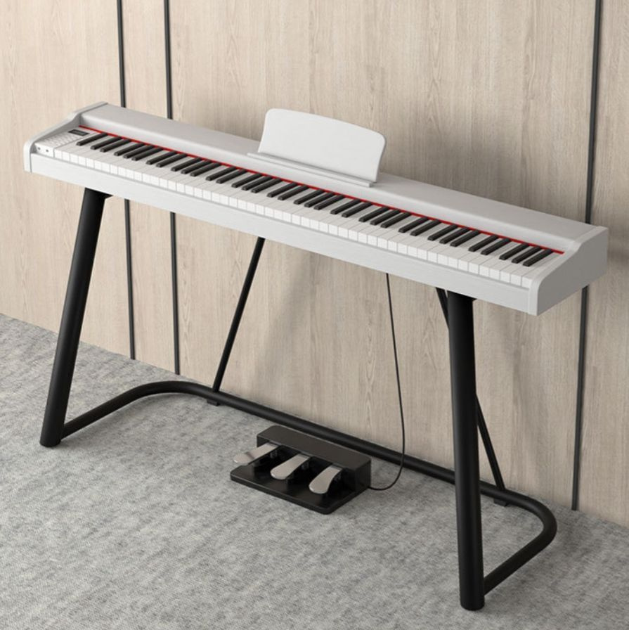 Портативное электрическое пианино, полувзвешенная клавиатура 88 ...